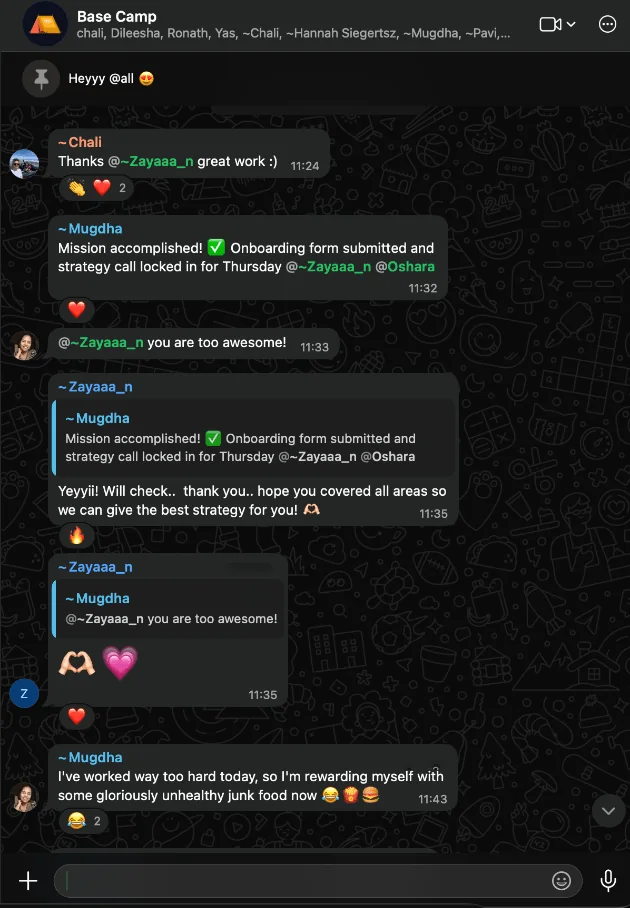 Base Camp - the Accelerate Community WhatsApp group